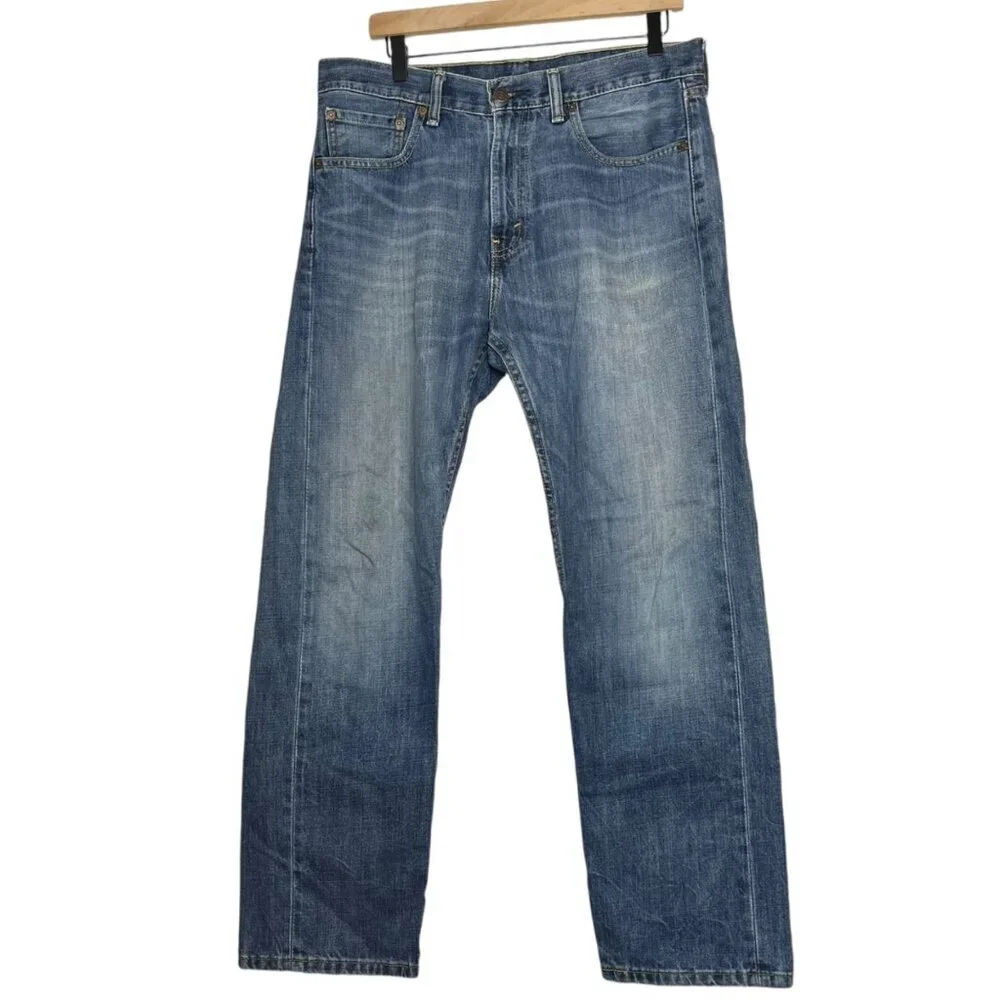 Levi's Men's 33x30 505‎ Original Fit Jeans Classic Straight Leg Blue 100% Cotton